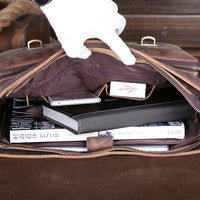 Crazy Horse Leather Handbag Shoulder Messenger Bag