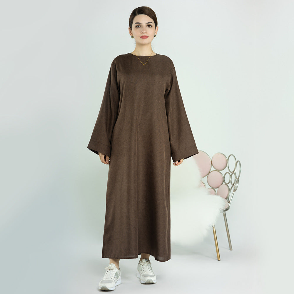 Women's Dubai Casual Solid Color Dress