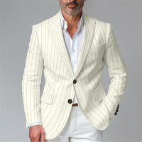 Single Row Two Button Plaid Blazer Men