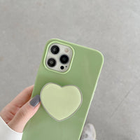 Simple Love Bracket Phone Case Bright Surface