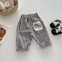 Boys' Japanese Style Stripe Printed Casual Trousers