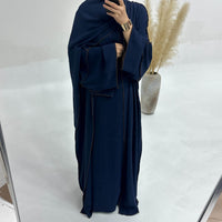 Dubai Solid Color Hook Cardigan Gown