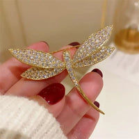 New Style Micro-Pave Rhinestone Dragonfly Brooch For Women