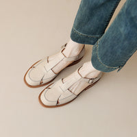 Retro Flat Bottom Women's Sandals Hollowed Toe Box