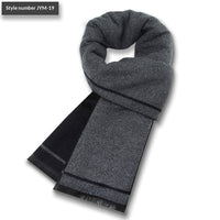 Mens Wool-Blend Plaid Scarf Winter Warmth & Extra Thickness