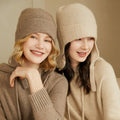 Women's Pure Cashmere Knitted Hat Ear Protectors