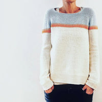 Round Neck Loose Multicolor Pullover Sweater