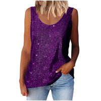 Women's Sequined Loose Crew-Neck Top