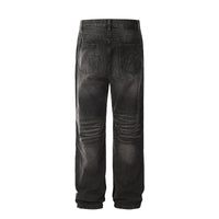 American High Street Washed Distressed Skinny Jeans Retro Straight