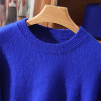 Half Height Round Neck Mink Fleece Fashionable Soft And Versatile Women's Fleece Sweater