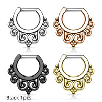 Mid-stem Titanium Nose Ring Piercing Jewelry