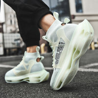 High Top Trend Men's Shoes Korean Version Sports Flying Woven