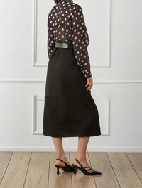 Polka-dot Shirt With Long Sleeves And A Bow Detail