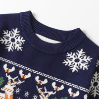 New Autumn And Winter European And American Children's Pullover Christmas Moose Girls' Baby Bottoming Sweater