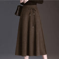 Women's New Autumnwinter High-waisted Casual Skirt Below The Knee