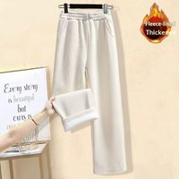 Little Ladys Sweater Set Paired With Wide-leg Pants