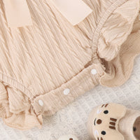 Girls' Crawling Suit Made Of Pure Cotton Ins Style Romper One Piece Sleeveless