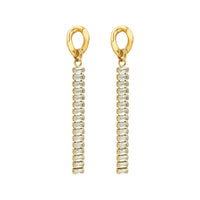 Full-cubic-zirconia Titanium Steel Instagram-style 18k Gold Earrings