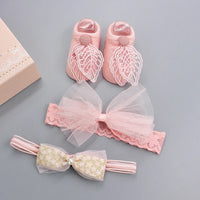 Hairband Socks Set Baby Bow