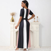 New Elegant Slim-fit Fashionable Contrast-color Dress