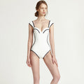 Korean Version Of The New Swimsuit One-piece Retro Shows Thin Belly