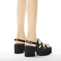 Women's Peep-toe High-heeled Sandals Simple