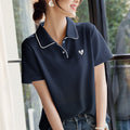 New Love Embroidered Lapel Casual Versatile Slimming Shirt