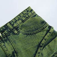 Women's Fashion Stitching Irregular Denim Skirt