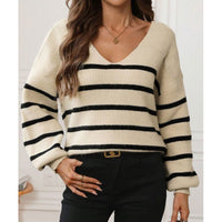 European And American Loose Bow Lace-up Sweater Coat