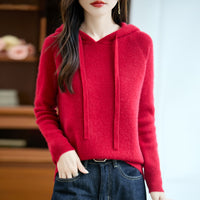 New Women's Hooded Knit Sweater