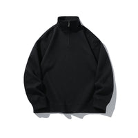 Fleece-lined Half Zipper Polo Shirt Sweater