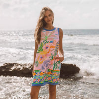 Printed Loose-Fit Holiday Casual Womens Dress