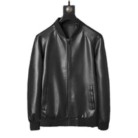 Men's Slim Fit Trendy Handsome Washed Leather Jacket
