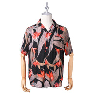 Men's Shirt Rayon Printed Cardigan Short Sleeve Beach Shirt
