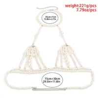 Trendy Bikini Size Beads Chain Multilayer  Pearls