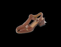 French Style Retro Closed Toe Roman Style Hollow-out Women's Sandals