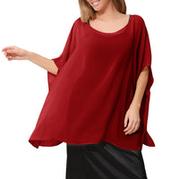 Womens Minimalist Shawl Loose-fitting Versatile Top