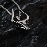 Men's Personalized Smooth-Surface Animal Ox-Head Necklace Pendant