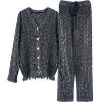 Tassel Soft Comfortable Velvet Thick Warm Loungewear