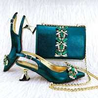 French Stiletto Heel Low Heel High Heels Can Be Crossbody Hand Bag