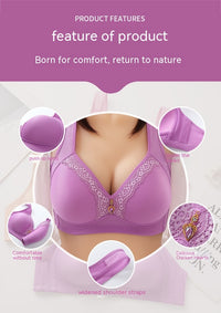 Large Size Thin Wireless Underwear Push Up Non-magnetic Bra