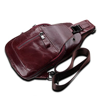 Men's First-Layer Cowhide Crossbody Bag