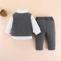 British Style New Flower Girl Boy Three-piece Suit
