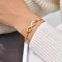 Copper Zircon Heart-Shape 8 Infinity Symbol Fashionable Trendy Korean-Style Sweet Yet Cool Bracelet
