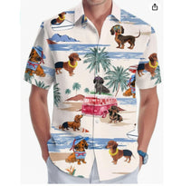 Plus Size Men's Fashion Digital Printing Short Sleeve