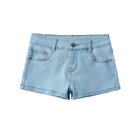 Low Waist Denim Shorts Skinny Stretchy Slimming