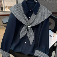 Fashionable All-match Shawl-style Loose Age-reducing Shirt