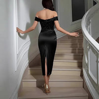 Women's Fashionable Sequined Strapless Bodycon Dress