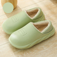 Wrap Heel Warm Couple Plush Thick Bottom Wool Cotton Shoes