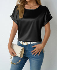New Springsummer Womens Loose-fitting Cropped T-shirt